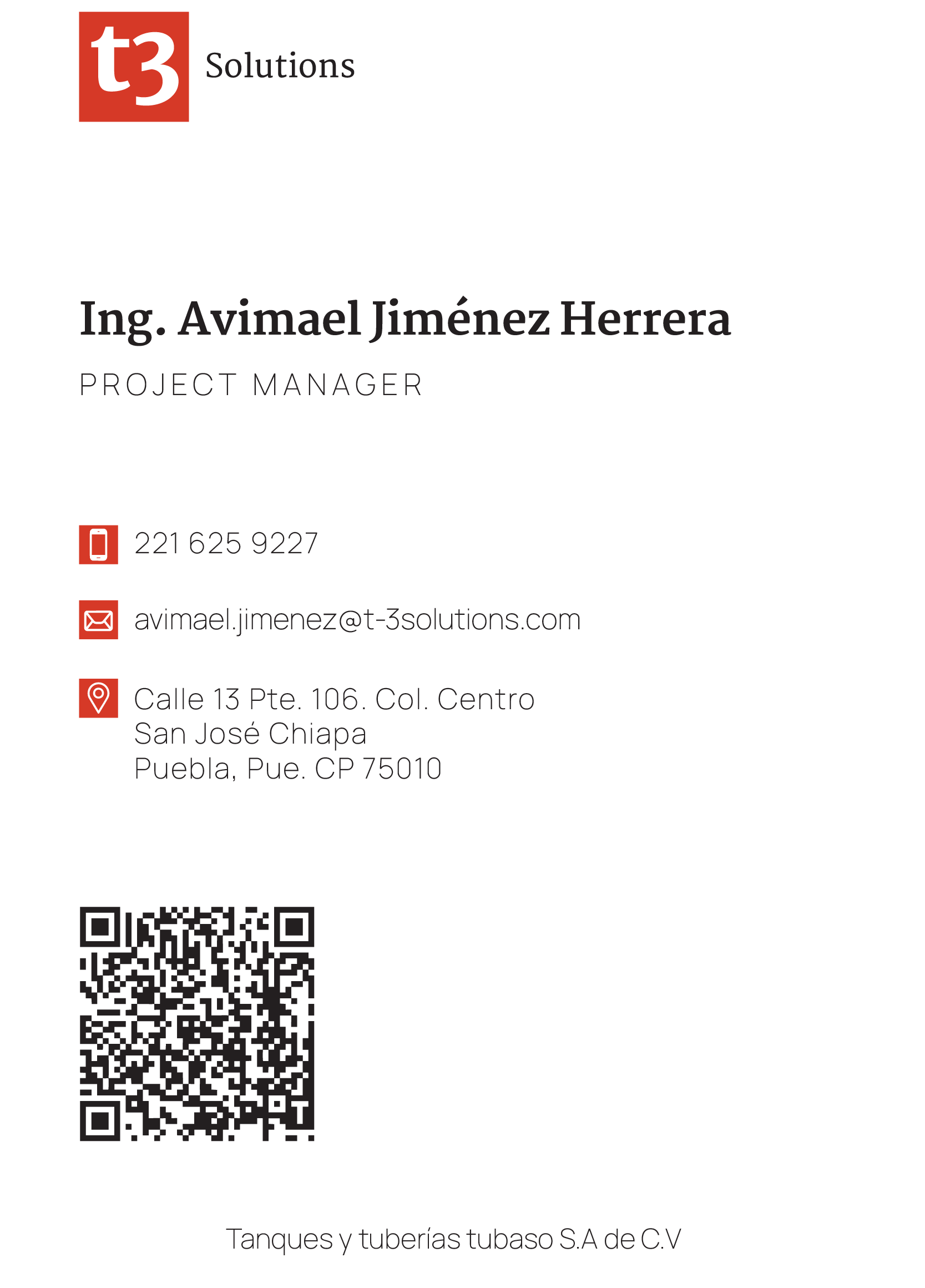 Tarjeta de presentación digital